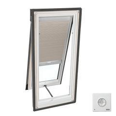 Solar Powered Room Darkening White Skylight Blinds