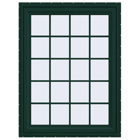 V-4500 Series Left-Hand Casement Vinyl Window with Grids