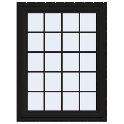 V-4500 Series Left-Hand Casement Vinyl Window with Grids