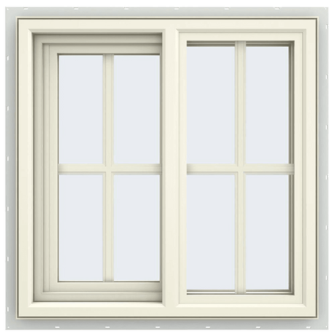 V-4500 Series Left-Hand Sliding Vinyl Window with Grids