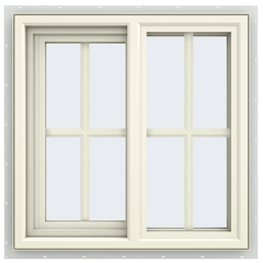 V-4500 Series Left-Hand Sliding Vinyl Window with Grids