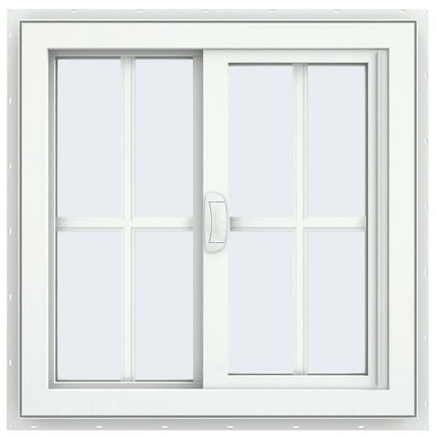 V-4500 Series Left-Hand Sliding Vinyl Window with Grids
